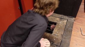 straightjacketed in a very secure underground box! i was very keen as usual, and a bit giggly, and sinister had some fun manh...