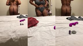 camille ferri se arrumando para ir a academia