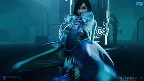 Slime Tifa dildo play