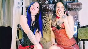 Two Goddesses Tease Small Penis&#x1F32D;, Begging for Embarrassment