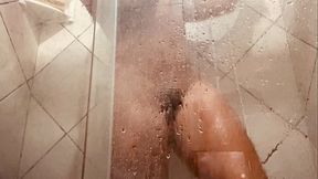 Shower&#x1F6BF; scene with hairy pussy&#x270C; tease