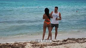 Hot muscular guy found a one night stand on the beach