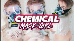 Chemical Mask Girl: Sensual Latex Fetish Shower