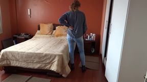 I get home very excited and I start to touch myself before being fucked by my stepson