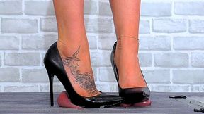 Puncturing Your Cock & Balls In My Old Work Stilettos With NO Heel Tips! - Bug Cam - 156BUG - Trample Trampling CBT Ballbusting Crush Crushing Heels
