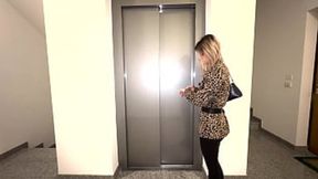 I meet my neighbor in the elevator, we get freaky, and she goes down on me, rides me
