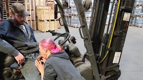 Small creampie quickie with a colleague during work