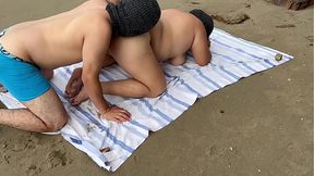 Stepmom seeks public pleasure on a Brazilian nudist beach; REAL