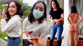 fuckd on street by beautiful chick, poses for pics then gets fucked for cash