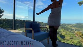 chubby secretary in silk dress has sex with boss on top of the world - projectfundiary