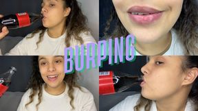 DRINKING SODA AND BURPING A LITTLE