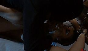 Busty babe has rough sex with a burglar