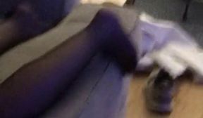husband shares blonde milf wife in garters and stockings with bull