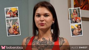 Alice Sweet pleasures her ass and pussy with sex toys on Baberotica