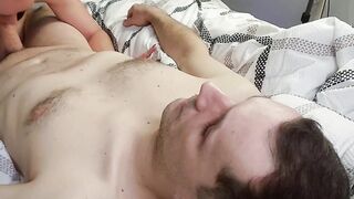 Milking and cum feeding my Cuckold Sub Hubby