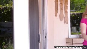 Natural tits teen Kasey Miller interracial banging in shower