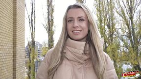 german scout - slim office girl adriana sweetblonde pick up for casting fuck in berlin