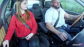 german real redhead ginger teen 18 with pale skin suprised old guy with fuck after lost bet with classmate