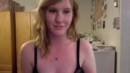 Sweet Redhead Has Conversation in German but Shows Tits