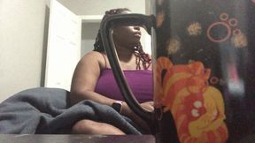 teeny spying on giantess from coffee table POV