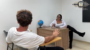 spoiled indisciplined fuck and creampie his hot teacher in time, in the classroom! complete!