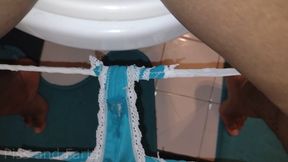 I'm Wearing Blue Thongs! I Pull Them Down To Pee and Fart (MP4)