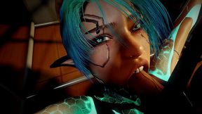 face fucking a sexy robot girl