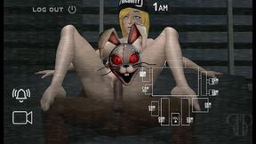 fun night at freddy s [ fnaf parody hentai game pornplay ] ep.2 security guard having a threesome with chica and roxxane
