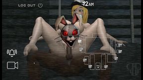 fun night at freddy s [ fnaf parody hentai game pornplay ] ep.2 security guard having a threesome with chica and roxxane
