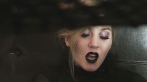 trapped inside Giantess Black Widow mouth