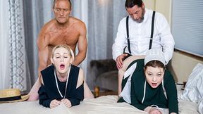 Dirty Amish daughters bang daddy, fulfill wife's kinky demand: 'Daughter Swap' like never before