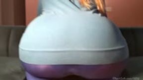 Atomic Wedgie: Blue Footless Tights & Seamless Blue Panties