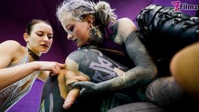 Double Domming & Pegging Tattooed Sub - with Anuskatzz (4K)