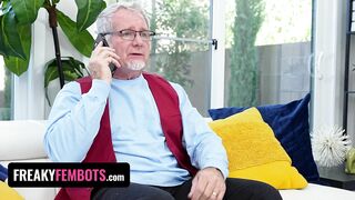 Freaky Fembots - Young Looking Robot Babe Coco Lovelock Gets Her Pussy Used And Drilled By Old Stud