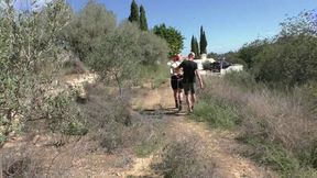 Slave ThannaA - First ever Bondage Walk Training in the spanish woods - Full Clip wmv HD