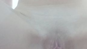 Submissive slut spanking her pussy