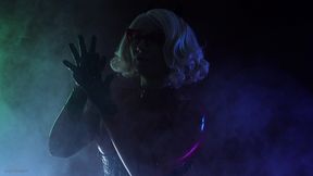sexual blonde playing with asmr sounds of fetish rubber gloves... for latex fetish lovers! (arya grander)