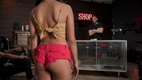 Gang Bang Pawn Shop: Isabella Nice Pays off Debt with All Her Holes