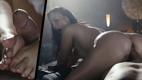 Vickie Brown Hot MILF: Footjob & Reverse Cowgirl While Smoking Cigarettes, Her Fetishes Ignite Passion