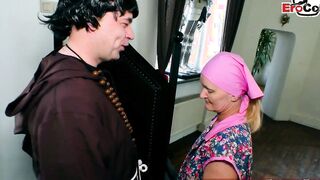 German Polish cleaning lady seduced