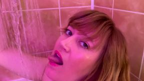 I caress myself in the shower
