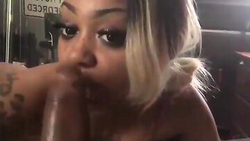 Curvy Black Escort Sucking For 50$