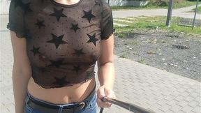 Streetwalkers gone wild! Tits flaunting in public, nipples gleaming under neon lights!