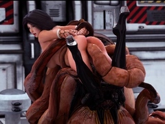 3D Girls Impaled by Horrible Aliens!