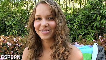 Beauty brunette 18 yo teen fucked by expert cock with hot pussy creampie