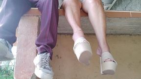 Foot worship, changing heels, foot play, goddess feet (1)