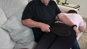 Over Her Data, Over His Lap- Reyna Pays for Playing on her Phone - 720p