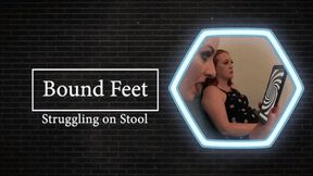 Evangelines Bound Damsel feet on a stool