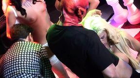 Thick-titty orgies with big-boobed babes gangbang and cum-dump all over everything!