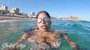 sex on the beach, inside water with a fan - sheila ortega